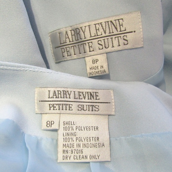 NEW Larry Levine Petite Suits Blazer & Skirt Blue - Picture 7 of 8
